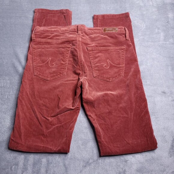 Adriano Goldschmied Womans The Stevie Slim Straight Corduroy Jeans 26 Rust Red - Picture 2 of 9